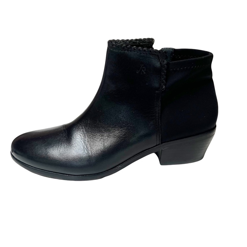 Jack Roger Laser Cut Eyelet Black Ankle Booties Size 6